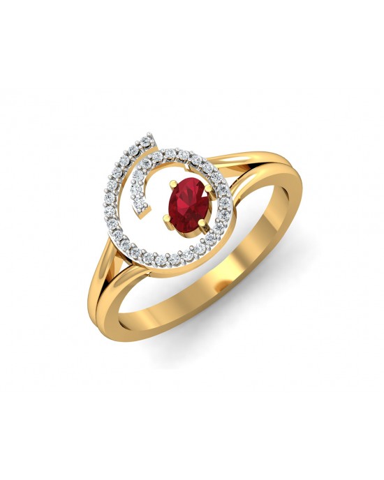 Verica ruby Ring in Gold with diamonds Verica ruby Ring in Gold with diamonds