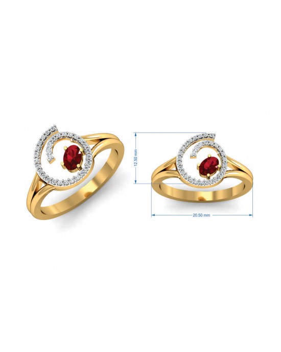 Verica ruby Ring in Gold with diamonds Verica ruby Ring in Gold with diamonds