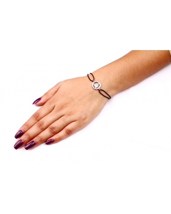 Sai Baba Bracelet in Silver with Diamond Sai Baba Bracelet in Silver with Diamond