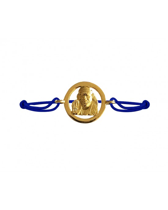 Auspicious Sai Baba Gold Bracelet On size adjustable thread Auspicious Sai Baba Gold Bracelet On size adjustable thread