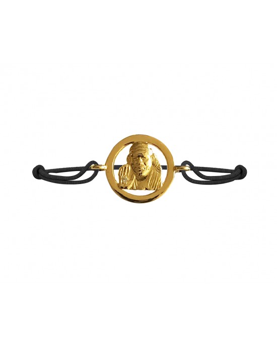 Auspicious Sai Baba Gold Bracelet On size adjustable thread Auspicious Sai Baba Gold Bracelet On size adjustable thread