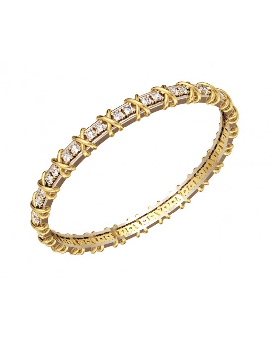 Two tone diamond bangle Two tone diamond bangle