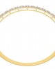 Wide Diamond Half Bangle