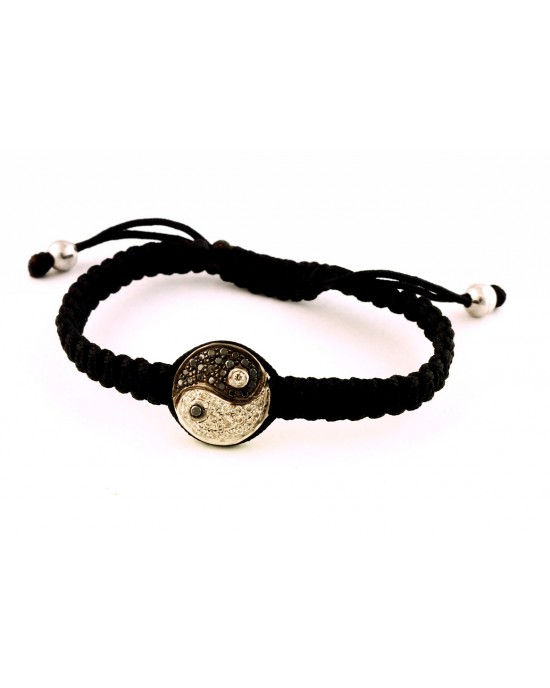 Yin Yang Bracelet White & Black Diamond Yin Yang Bracelet White & Black Diamond