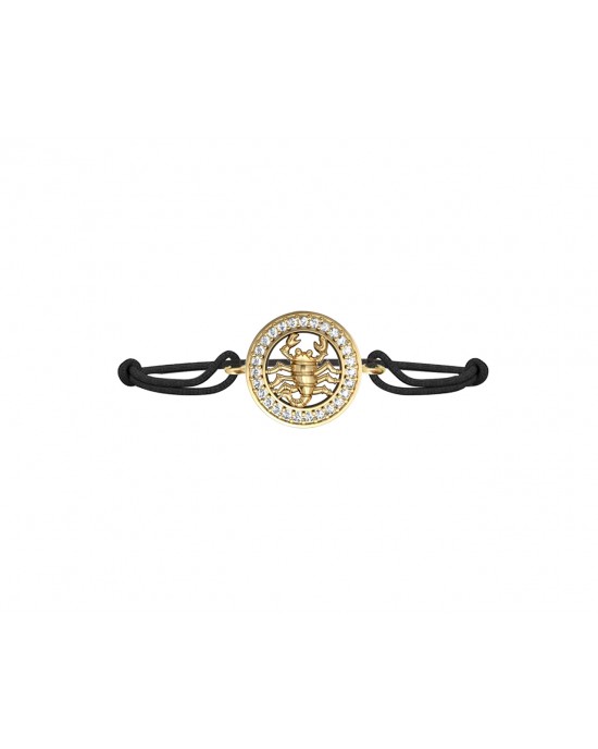 Scorpio Charm Bracelet Studded with diamonds in 14Kt Hallmarked Gold Scorpio Charm Bracelet Studded with diamonds in 14Kt Hallmarked Gold