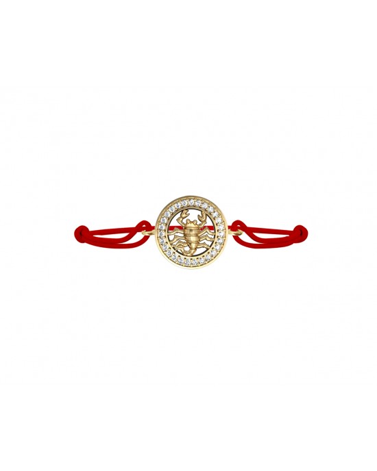 Scorpio Charm Bracelet Studded with diamonds in 14Kt Hallmarked Gold Scorpio Charm Bracelet Studded with diamonds in 14Kt Hallmarked Gold