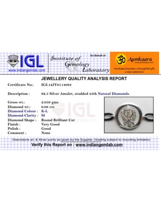 Khanda Inside Diamond Bracelet Khanda Inside Diamond Bracelet