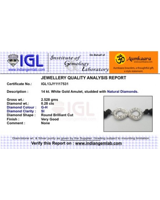 Infinity Symbol Bracelet in Gold With Diamonds Infinity Symbol Bracelet in Gold With Diamonds