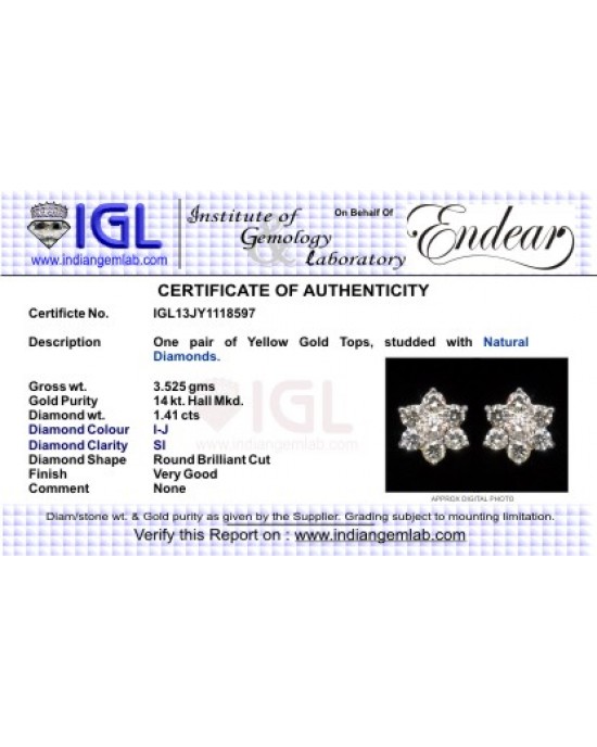 Diamond Floral Cluster Earring Diamond Floral Cluster Earring