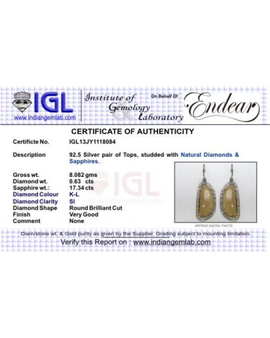 Victorian Earring with Multi Sapphire Victorian Earring with Multi Sapphire