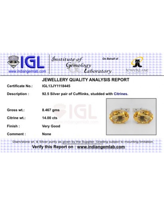 Citrine Cufflinks Citrine Cufflinks