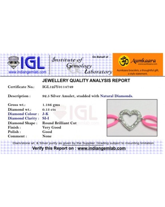 Heart Bracelet with Diamonds in Silver Heart Bracelet with Diamonds in Silver