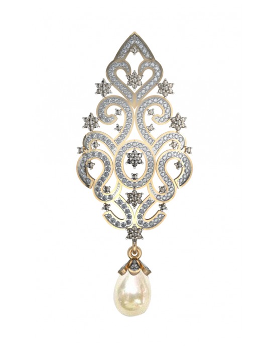 Alluring Pearl & Diamond Pendant Alluring Pearl & Diamond Pendant