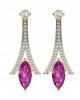 Amethyst with Diamond Earrings Amethyst with Diamond Earrings