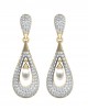 Attractive Slender Pearl & Diamond Earrings Attractive Slender Pearl & Diamond Earrings