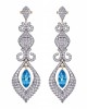 Beautiful Blue Topaz & Diamond Earrings Beautiful Blue Topaz & Diamond Earrings