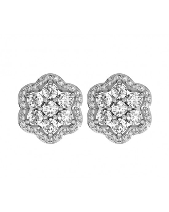 Bewitching Diamond Floral Cluster Earrings Bewitching Diamond Floral Cluster Earrings