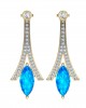 Blue topaz with Diamond Earrings Blue topaz with Diamond Earrings