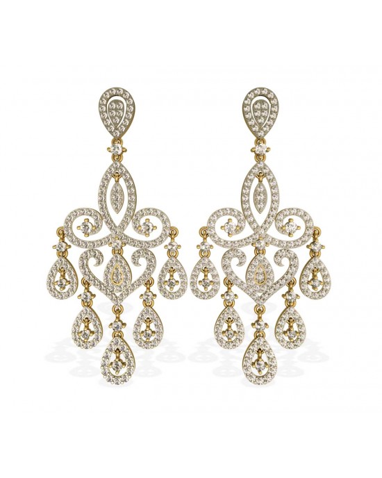 Chandelier Diamond Wedding Earrings Chandelier Diamond Wedding Earrings