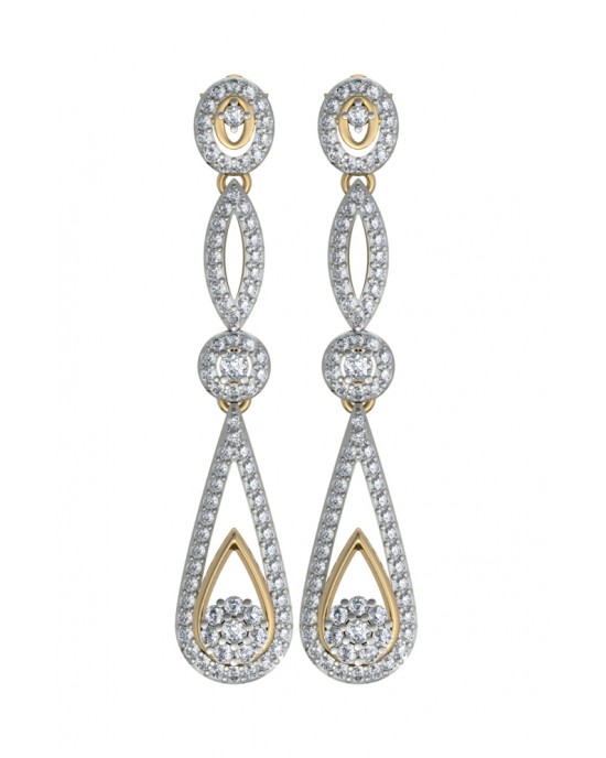 Dainty Long diamond Earrings Dainty Long diamond Earrings