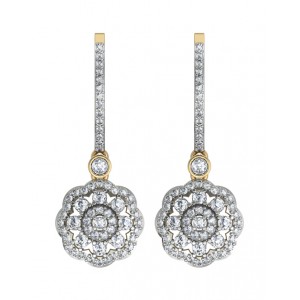 Delicate Diamond Danglers on Hoops