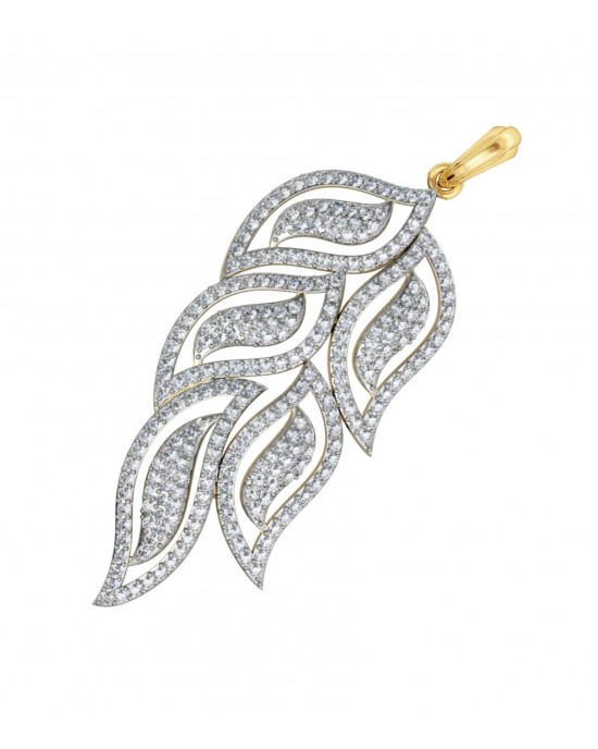 Designer Diamond leaf design Pendant Designer Diamond leaf design Pendant