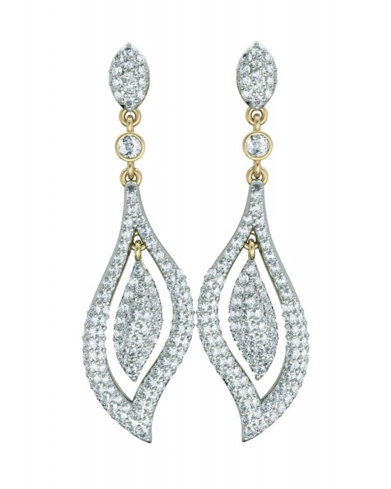 Diamond Contemporary Design Earrings Diamond Contemporary Design Earrings