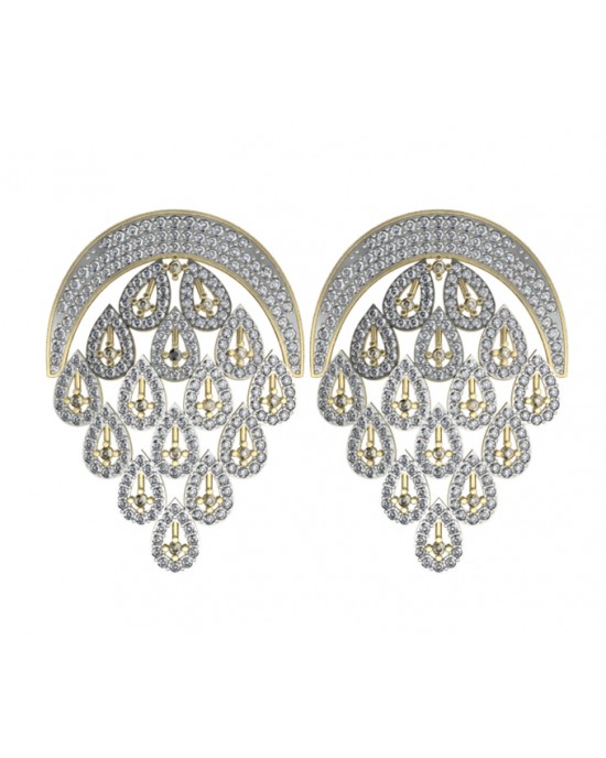Diamond Crescent Earrings Diamond Crescent Earrings