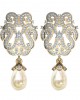Diamond Earrings with Pearl drops Diamond Earrings with Pearl drops