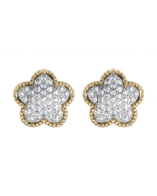 Diamond Flower Earstuds Diamond Flower Earstuds