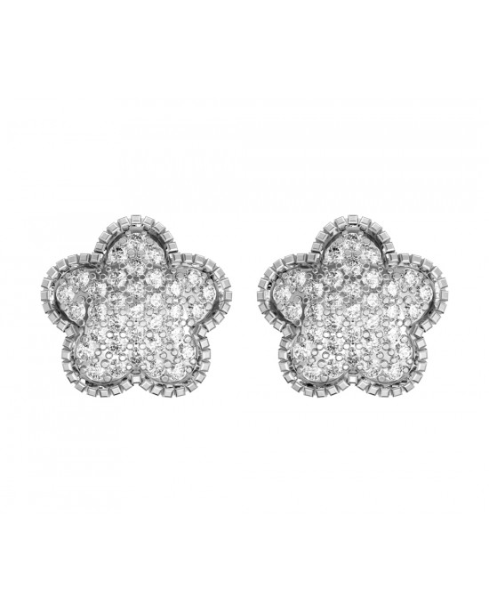 Diamond Flower Earstuds Diamond Flower Earstuds