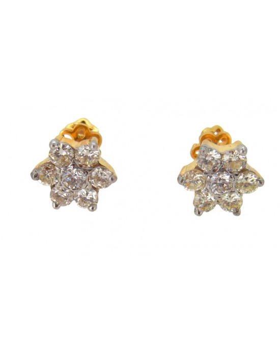 Diamond Floral Cluster Earring Diamond Floral Cluster Earring