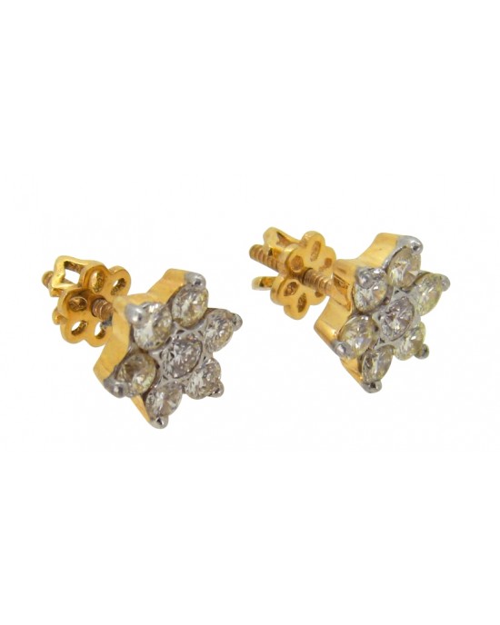 Diamond Floral Cluster Earring Diamond Floral Cluster Earring