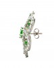 Emerald & Diamond Cluster Earrings 