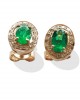 Emerald Earrings with Diamonds Emerald Earrings with Diamonds