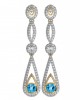 Enchanting Blue Topaz & Diamond Danglers Enchanting Blue Topaz & Diamond Danglers