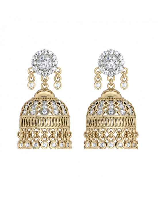 Enchanting Diamond Jhumkis Enchanting Diamond Jhumkis