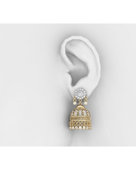 Enchanting Diamond Jhumkis Enchanting Diamond Jhumkis