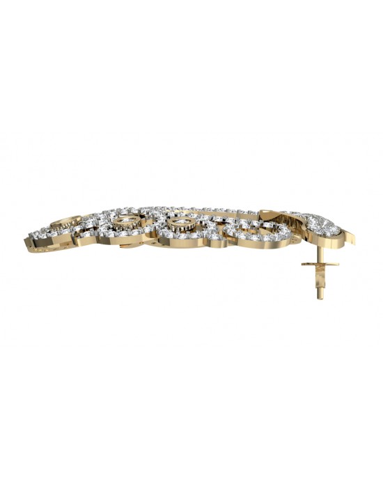 Fashionable Diamond Hoops