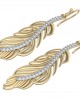 Feather Earring In Gold with diamonds Feather Earring In Gold with diamonds