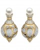 Fetching Pearl & Diamond Earrings Fetching Pearl & Diamond Earrings
