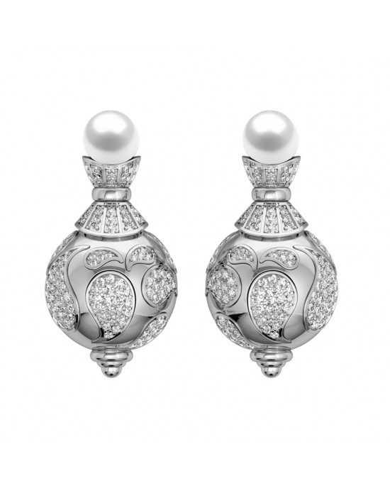 Fetching Pearl & Diamond Earrings Fetching Pearl & Diamond Earrings