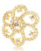 Floral design diamond ear studs