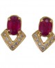 Ruby & Diamond Earring in Gold Ruby & Diamond Earring in Gold