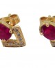 Ruby & Diamond Earring in Gold Ruby & Diamond Earring in Gold