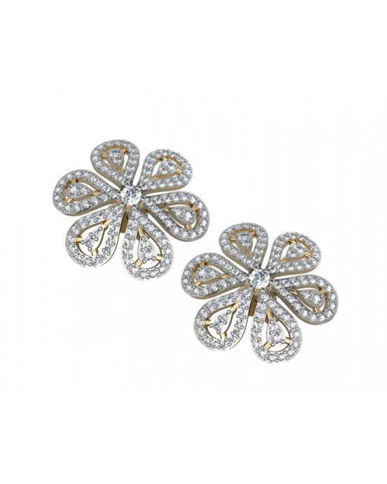 Intricate designer diamond Ear clips