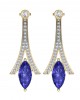 Iolite with Diamond Earrings Iolite with Diamond Earrings