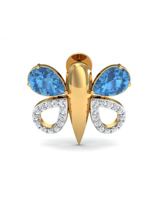 Asmara Blue Topaz & Diamond Earrings