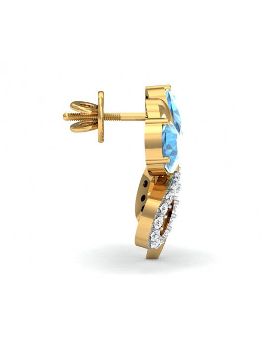 Asmara Blue Topaz & Diamond Earrings