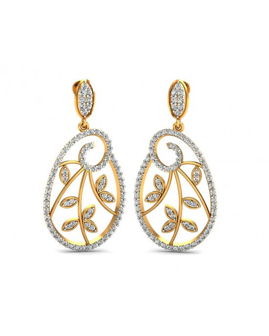 Bela Diamond Dangle Drop Earrings Bela Diamond Dangle Drop Earrings